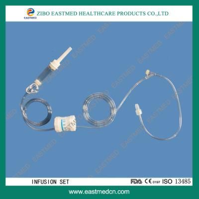 Disposable Sterilized Medical Hospital Surgical Soft Giving Infusion Set with Flow Regulator