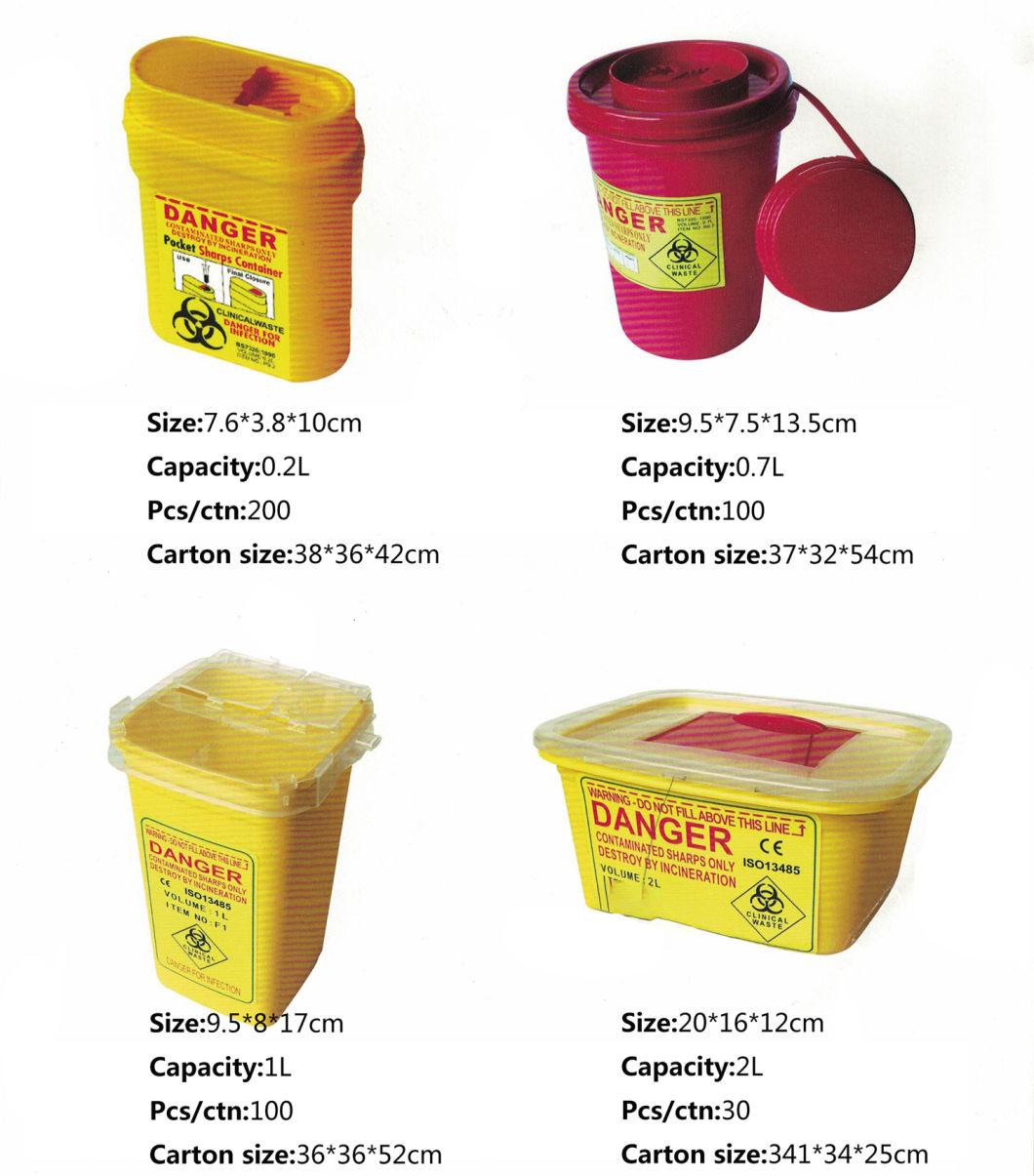 Various Sizes Square Round Shape Biohazard Disposal Containers Sharps Box