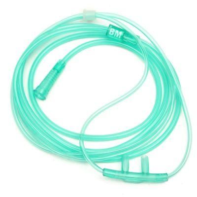 Disposable High Quality Medical Clear Soft White Green Color Nasal Oxygen Cannula