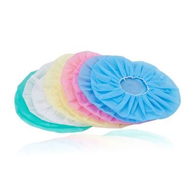 Colorful High Quality Single Use Disposable Head Cover Hair Net Food Industry Mob Cap Clip Cap by Stripe