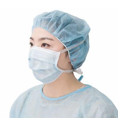 En 14683 Face Mask Tie-on Headband Surgical Face Mask 3ply Anti-Virus