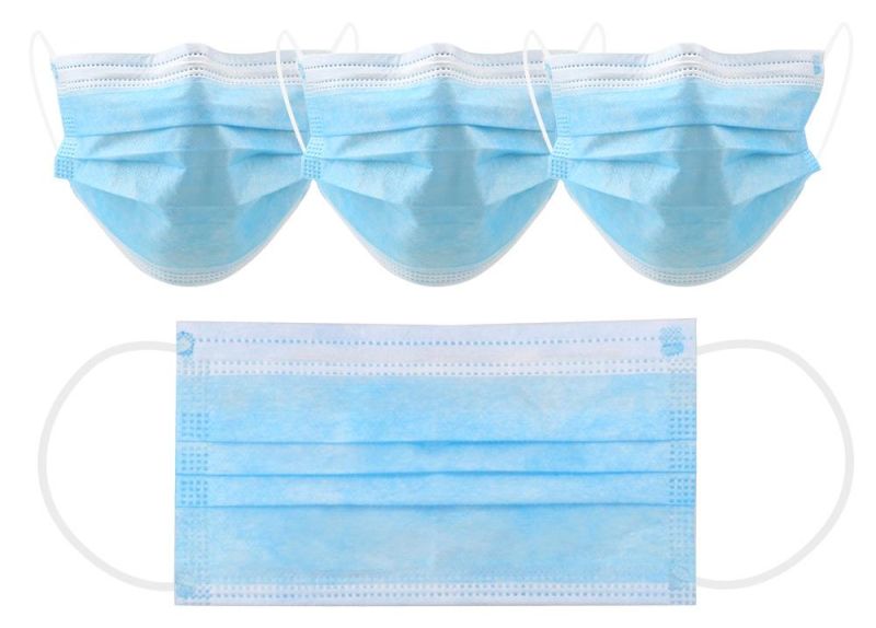 Disposable 3-Ply Protective Sheet Soft Comfortable Filter Safety Face Mask for Dust with Ce