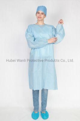 Sterile Disposable Medical Gown En13795 SMS Workwear Uniform