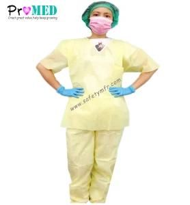 Soft Nonwoven SMS PP Medical Surgical Hospital Disposable Scrub Sets with drawstring