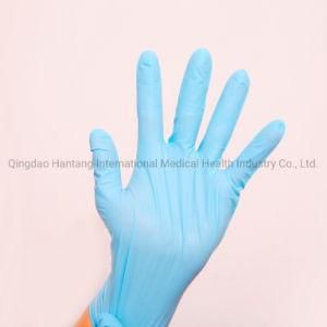 Disposable Blue Nitrile Examination Medical Gloves