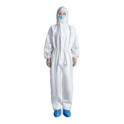 Single-Use PPE Nonwoven Clothes Suits Type 4 Protection Clothing Disposable Coverall with Hat Shield Face