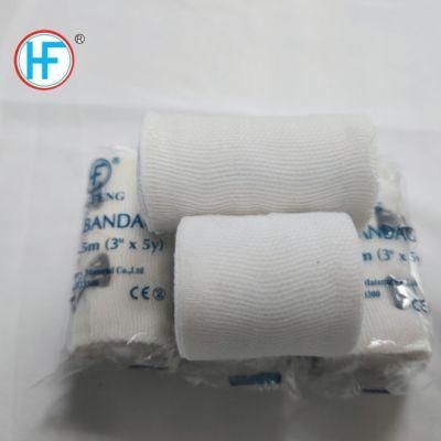 Medical Grade OEM Size Good Quality Bleached Elastic Gauze Bandage Thick PBT Bandage