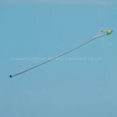 Silicone Foley Catheter 3 Way Standard for Single Use China Factory Round Tip with Normal Balloon
