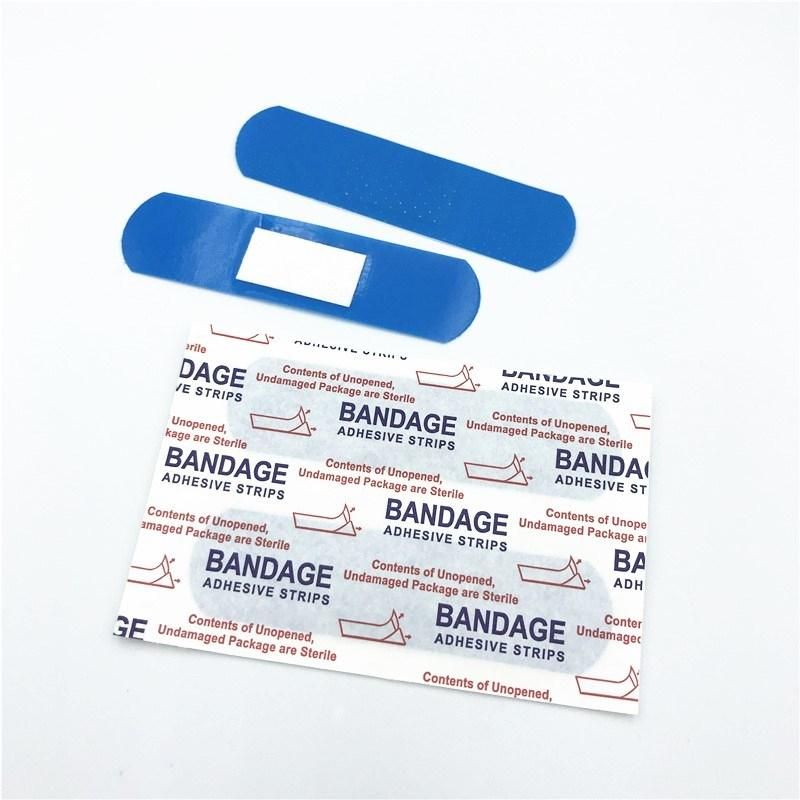 Medical Blue Metal Detectable Hypoallergenic Adhesive Wound Plaster Bandaid