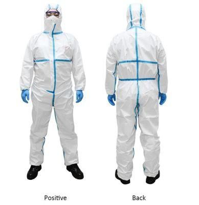 Wholesale En Standard Level 3 Protective Non Woven Sf Film Disposable Lab Coat Coveralls Safety Protective Clothing
