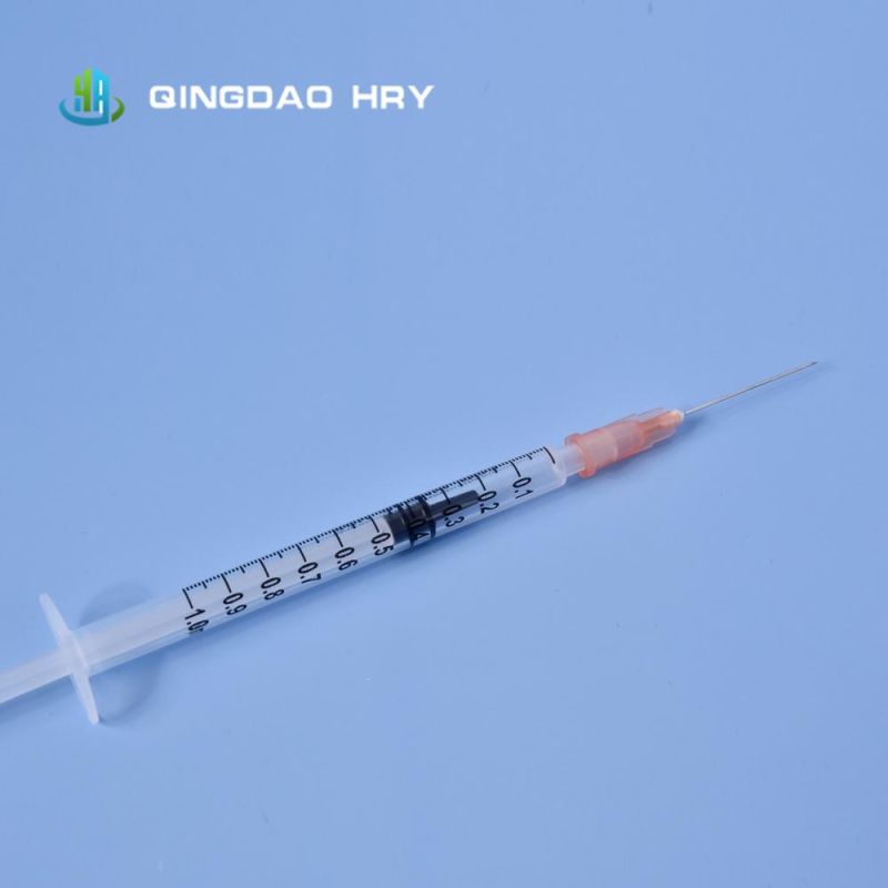 30-Year Factory with FDA 510K CE ISO Supply 1ml Disposable Auto Lock Safety Vaccine Syringe