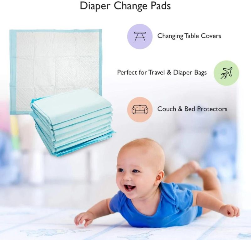 Blue Disposable Waterproof Absorbent Underpad Incontinence Chux Pads for Adults Children Pets