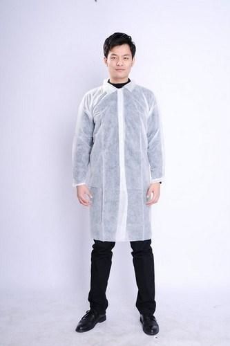 Protective Disposable PP Nonwoven Lab Coat with Hood