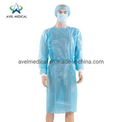 AAMI Level 2 3 En13795 PP/PP+PE/SMS/SMMS Medical Disposable Reinforced Surgical Isolation Gown for Hospital Laboratory/Food Industry