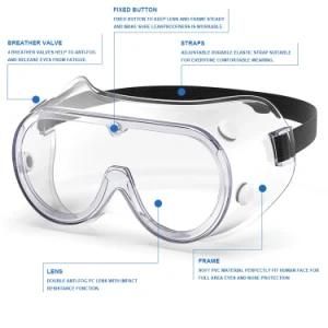 Cleartransparent Glasses PC Safety Protective Medical Surgical Goggles Ce/FDA/ISO