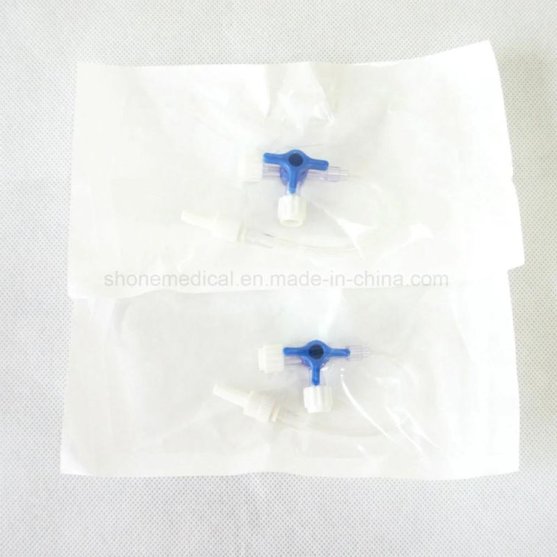 Sterile Medical Disposable Three-Port Valve ISO Approved
