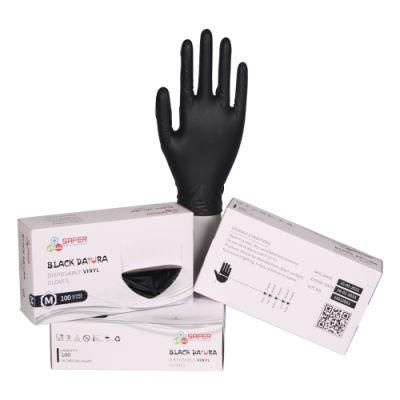 Medical Gloves Vinyl Powder Free Diposable Black High Quality