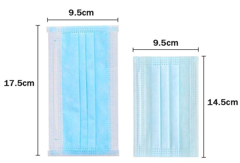 Factory Wholesale Medical Type Iir Disposable Protective 3 Ply Non Woven Earloop Surgical Face Mask with En 14683
