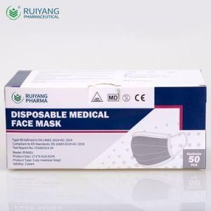 Wholesale Disposable Medical Mask 3ply Woven Face Mask Earloop for Virus Protection Masks
