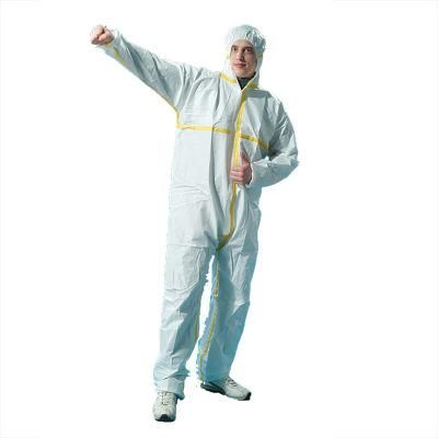 Nonwoven Cat III Type5b/6b En14126 Virus Chemical Protection Coverall
