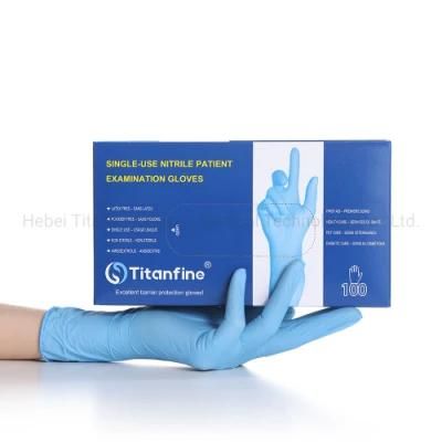 Manufacturer Powder-Free Nitrile Inspection Disposable Gloves for Food Touch