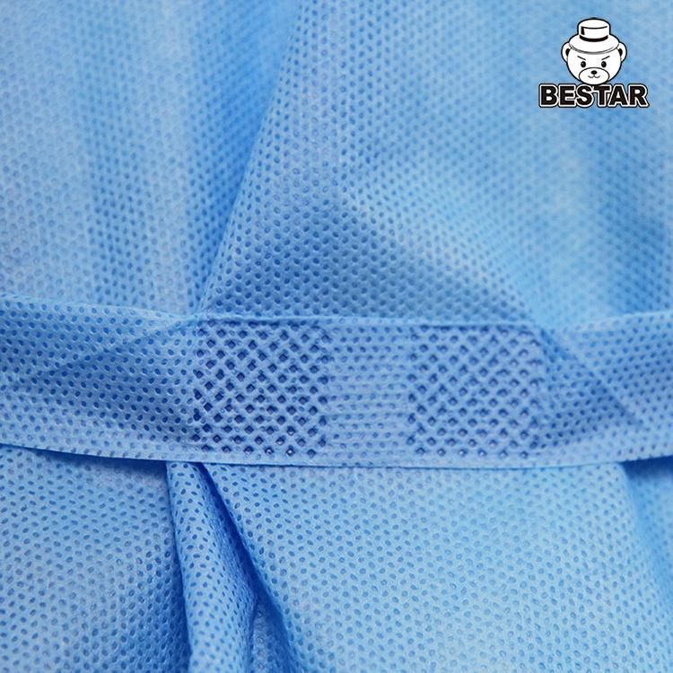 Disposable Nonwoven AAMI PB70 Level 3 SMS Isolation Gown