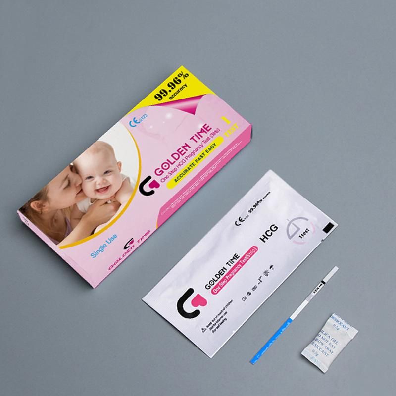 Colloidal Gold Rapid Test Kits HCG Urine Pregnancy Test Strips 2.5mm