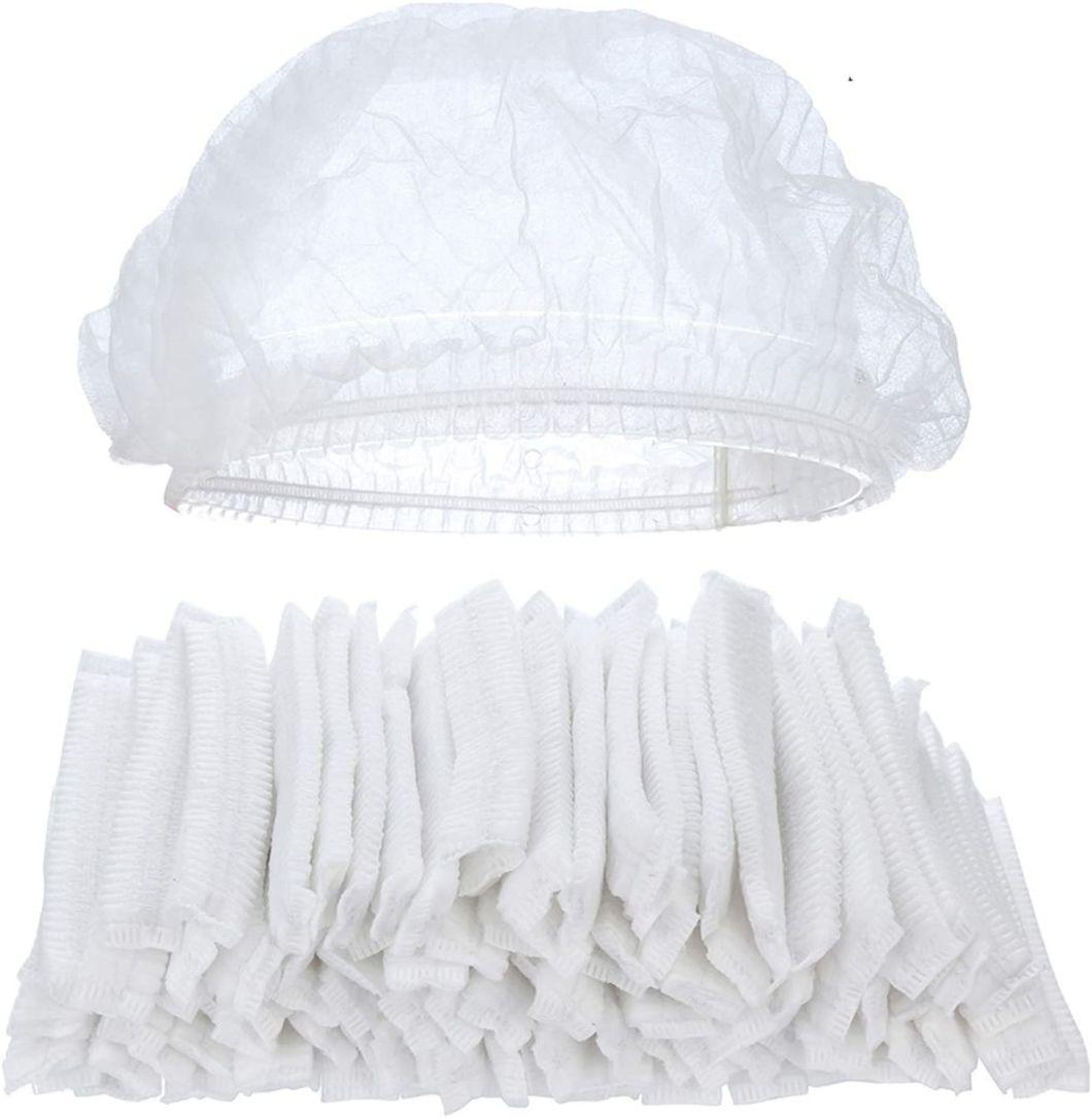China Wholesale Double Stitched Disposable Mob Bouffant Pleated Caps
