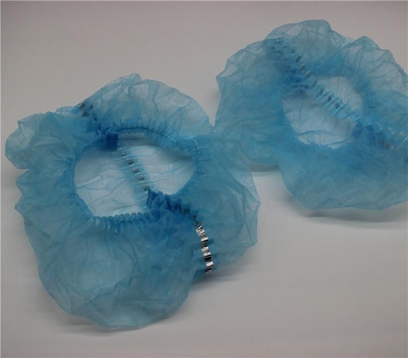 Non-Woven Disposable Pleated Mob Caps Hats - Box of 100
