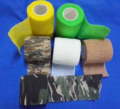 Bulk Wholesale Custom Logo Printing Medical Supplies Non Woven Easy Tear Self Adhesive Vet Wrap Cohesive Elastic Bandage