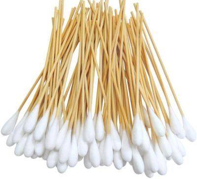 15cm Long Stick Double Head Industrial Cleanroom Cotton Swab Wooden Qtips