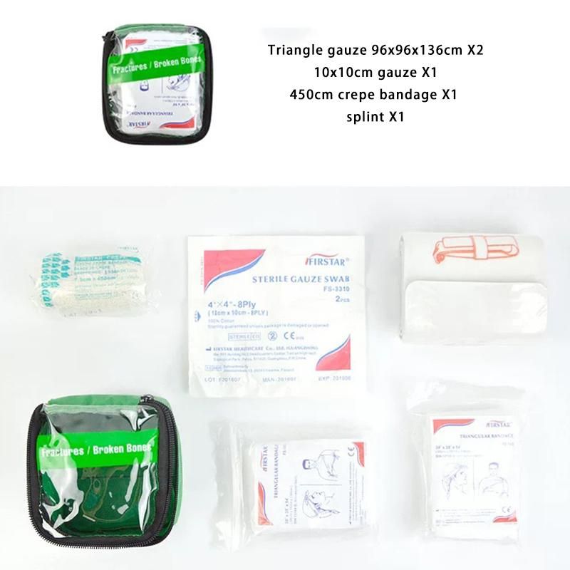 Family Outdoor Portable First Aid Kit Medical Emergency Supplies Contains 4 Small Packets