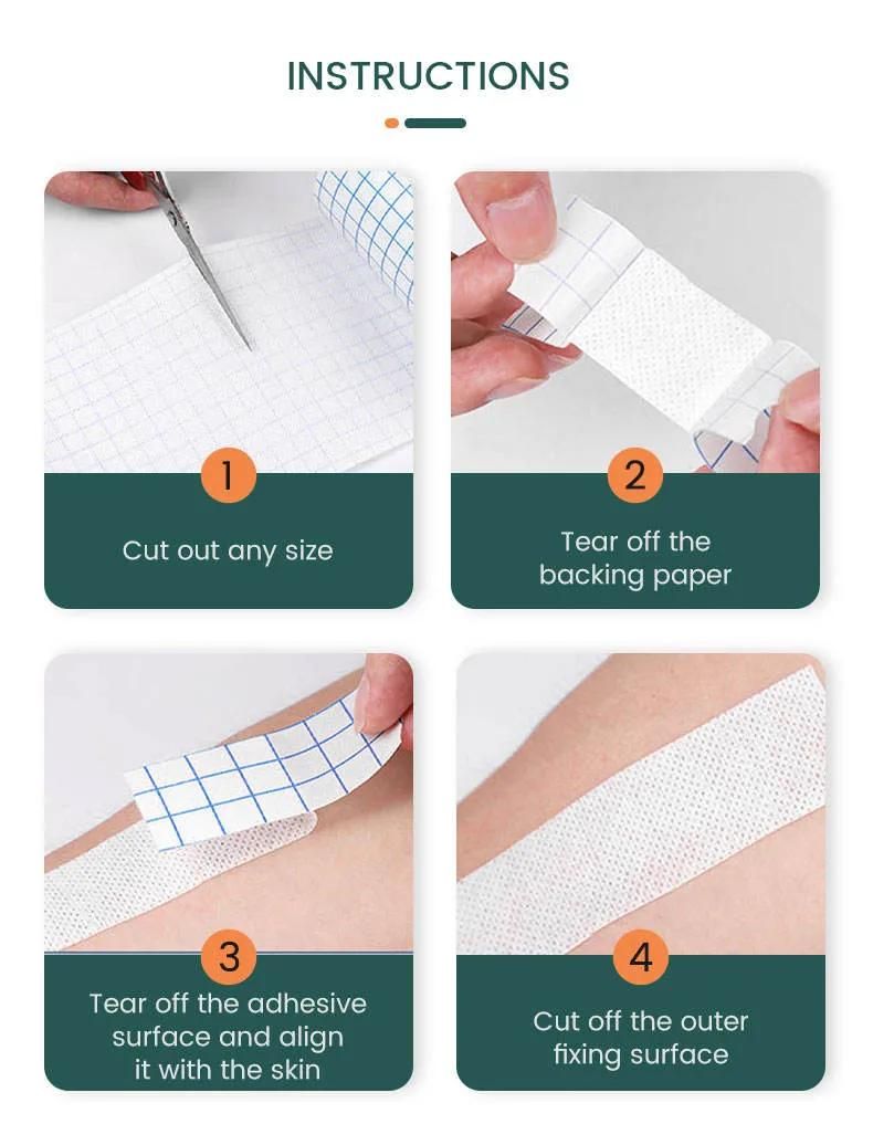 10cm*10m Medical Stretch Nonwoven Fix Cotton Gauze Roll