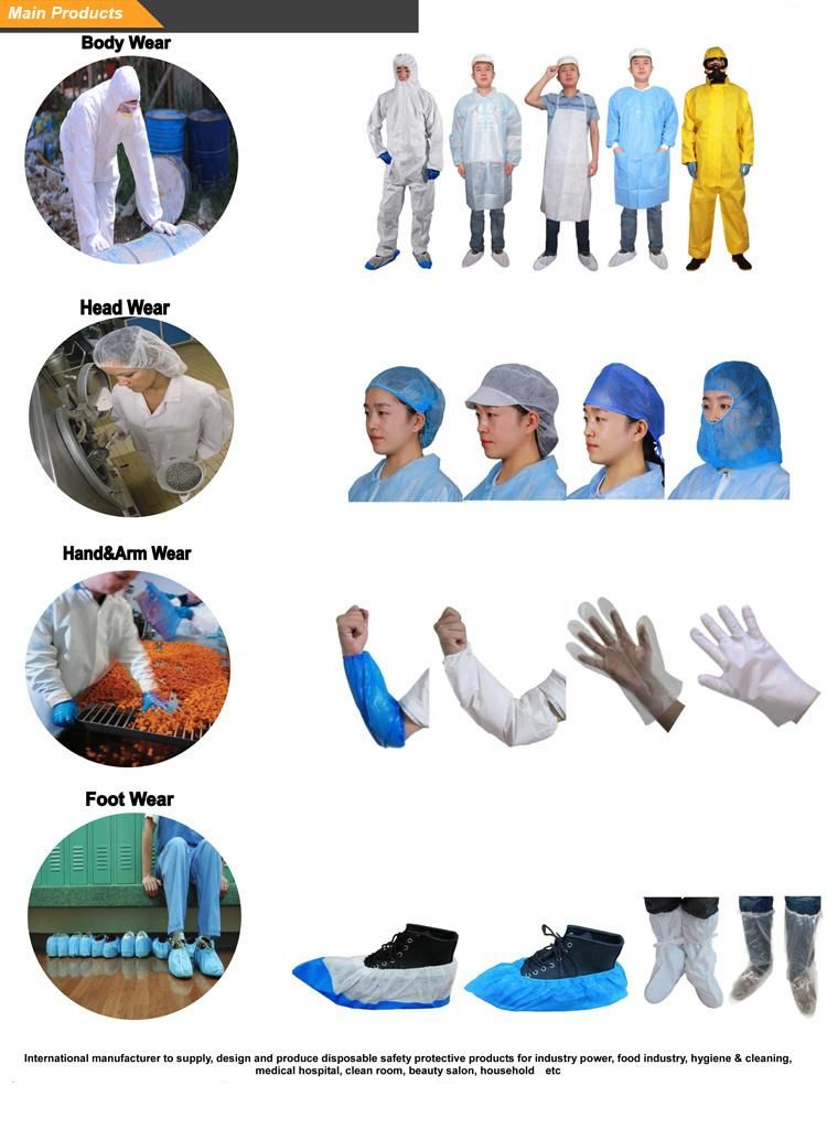 Type 3456 Safety Protecitve Clothing Waterproof for Petrochemicals Medical Mining Industry Use