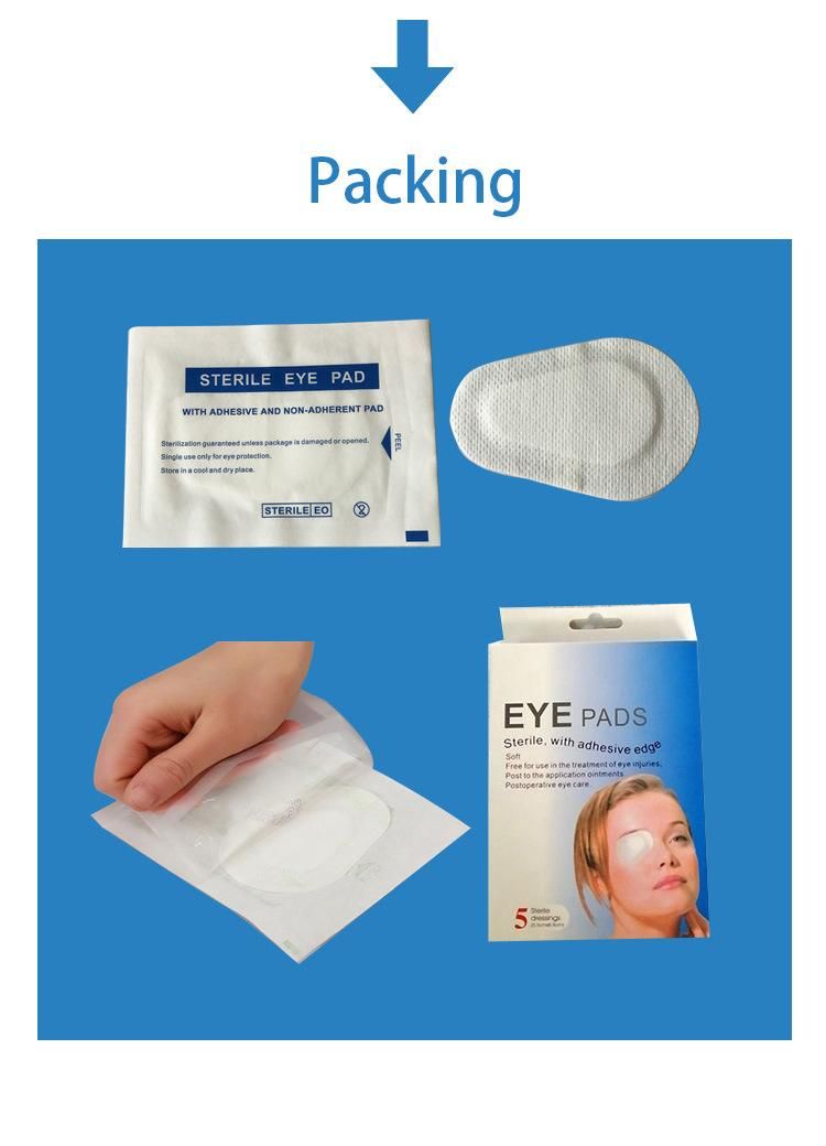 China Factory Directly Supply Surgical Sterile Adhesive Eye Patch Non Woven Eye Patch