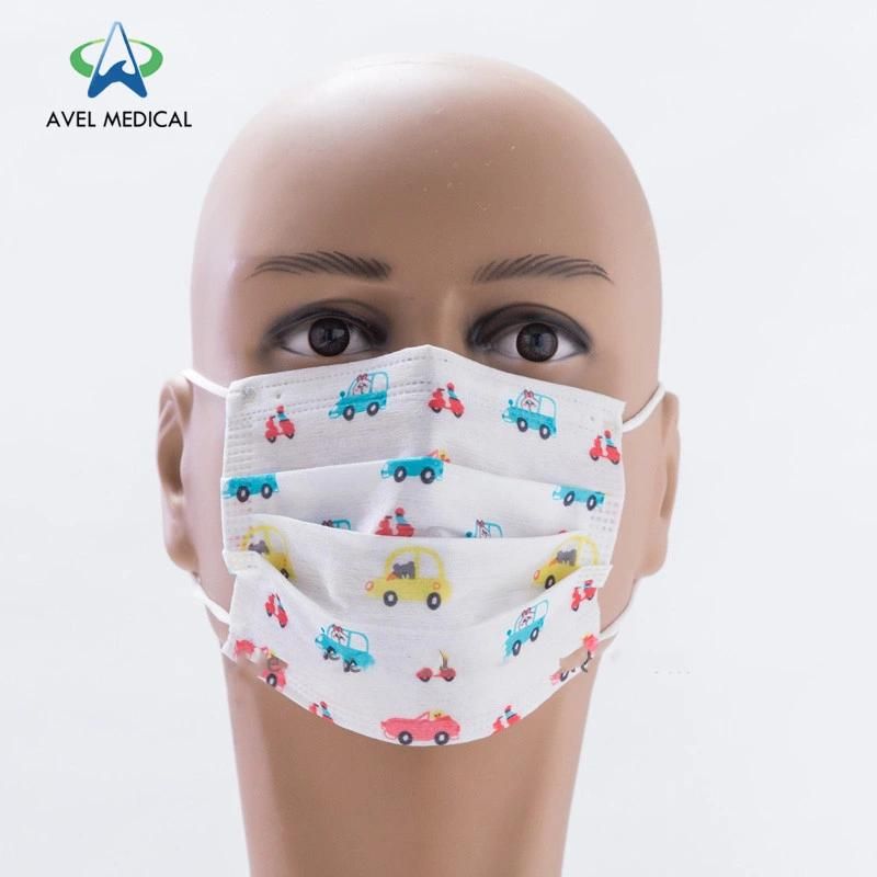 Hot Selling 3 Ply Disposable Non-Woven Protective Children Kids Face Mask Child Safety Use