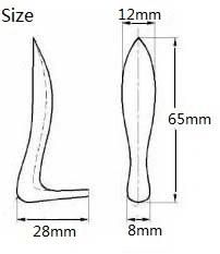 Medium Solid Silicon Nose Implants