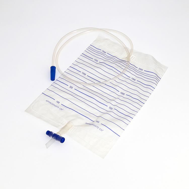 Medical Hospital Pushing Cross Valve Outlet Urine Collection Drainage Bag
