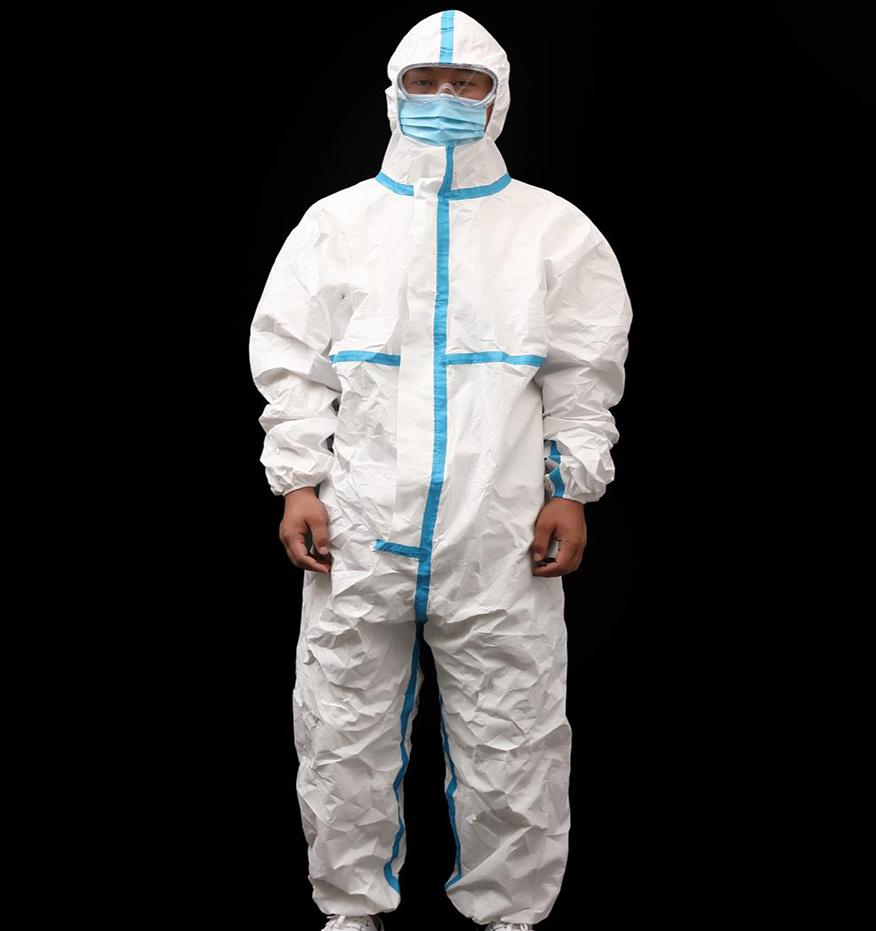 Blue White, Disposable, Soft, Customized, Doctor, Medical, Safety, Hospital, Protective, Big Size Coverall