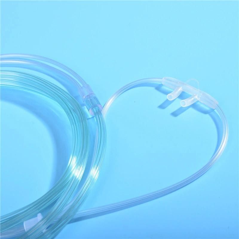 Medical Disposable Nasal Oxygen Tube with Double Nasal Congestion Oxygen Tube 2 Meters English Packaging and Complete Specifications