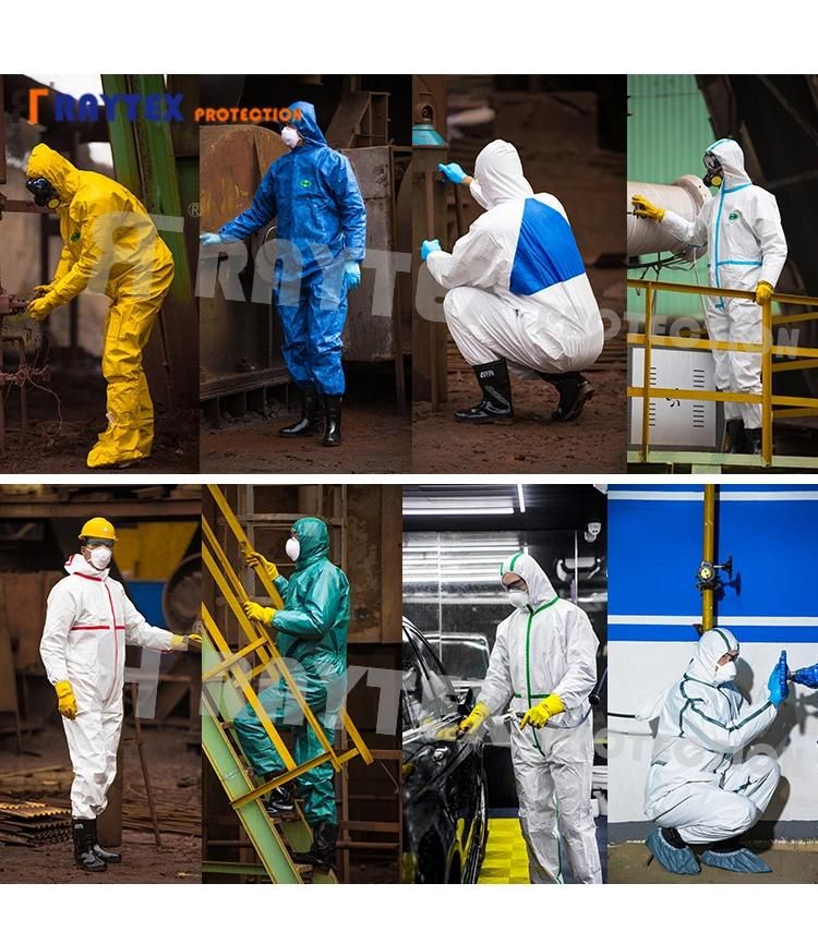 Type5/6 SMS Disposable SMS Protective Coverall with Collar