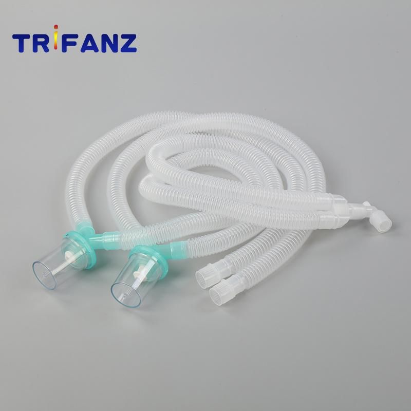 Hot Sale Corrugated Ventilator Breathing Circuit with Double Water Trap