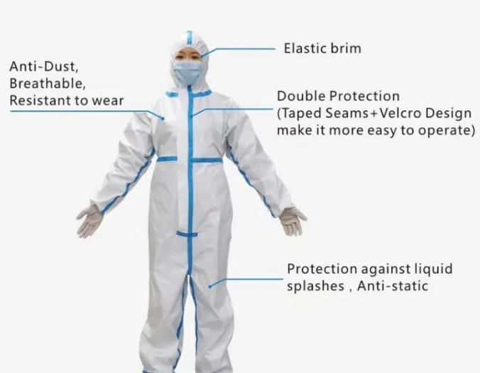 En14126 Hospital Surgical Clothing Disposable Medical Protective Coverall