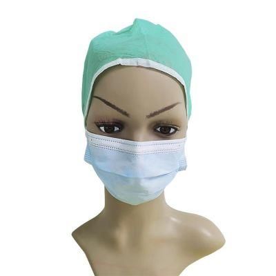 Supplier Operating Room Breathable Nursing Safety Protective Disposable Surgeon Healthcare Hospital Theatre Caps with Two Bands