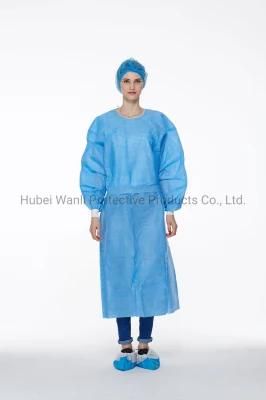 High Quality En 13795 Level 3 SMS Medical Isolation Gowns with Knitted Cuff for Doctors Nurse