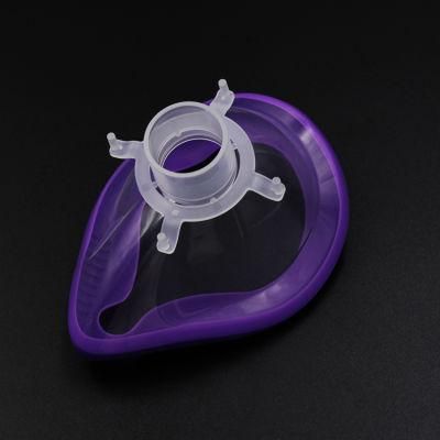 Comfortable Disposable Anesthesia Breathing Mask with Flexible Strap