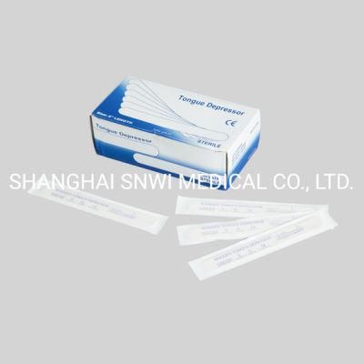 Sterilized Medical Disposable White Birch Wood Tongue Depressor Used in Hospital