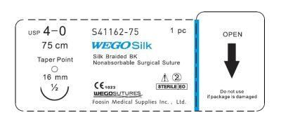 Wego Black Color Silk Surgical Sutures