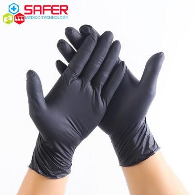 Powder Free Nitrile Gloves Black Malaysia Medical Grade