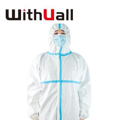 Liquid Chemicals Resistance Disposable Microporous Bounded Seam Type 5/6 Coverall Protect Clothing
